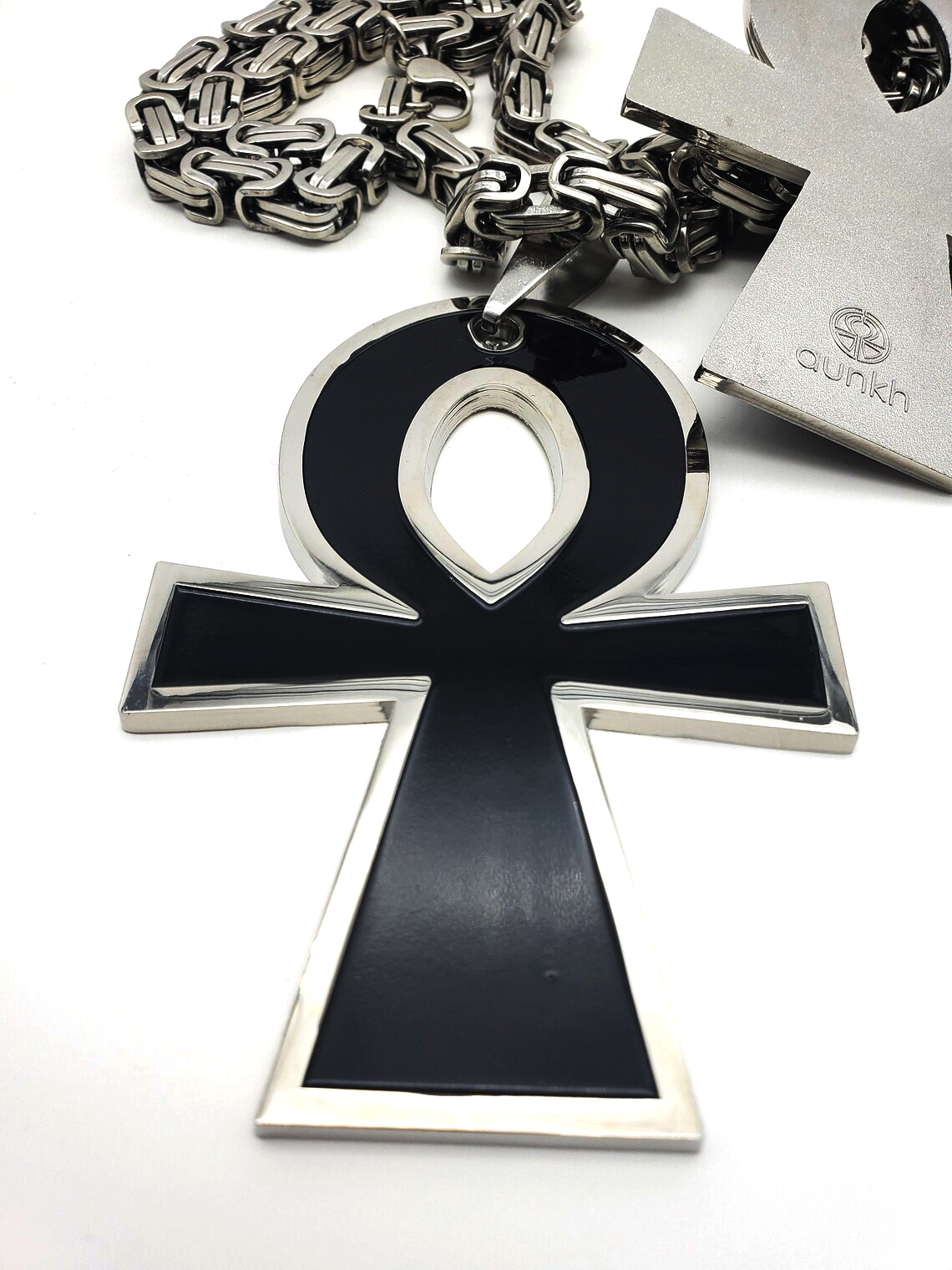 large stainless steel ankh pendant